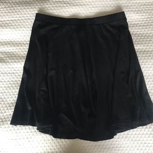 Black flared skirt